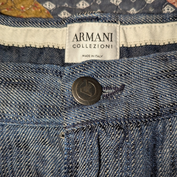 Giorgio Armani Men's Navy Striped Casual Dress Pants - Picture 7 of 14